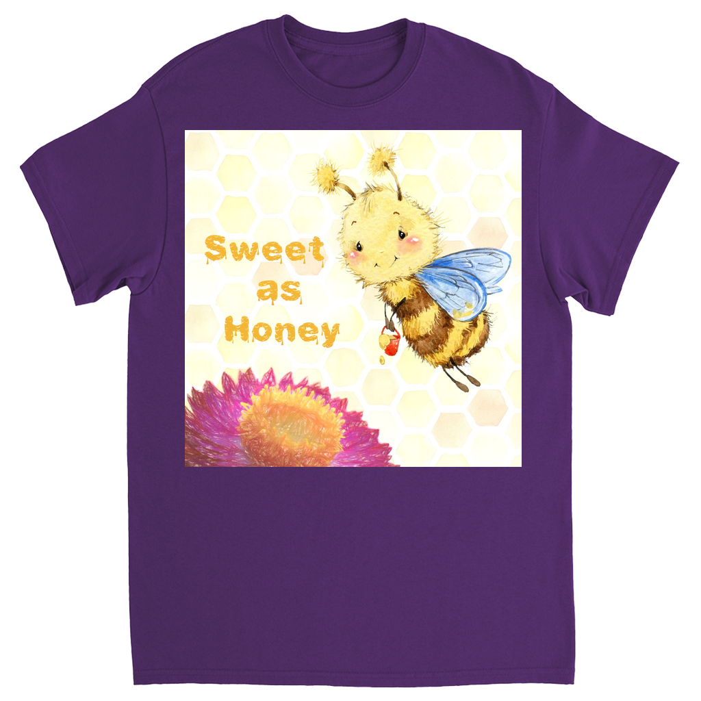Pastel Sweet as Honey Unisex Adult T-Shirt Purple Shirts & Tops apparel