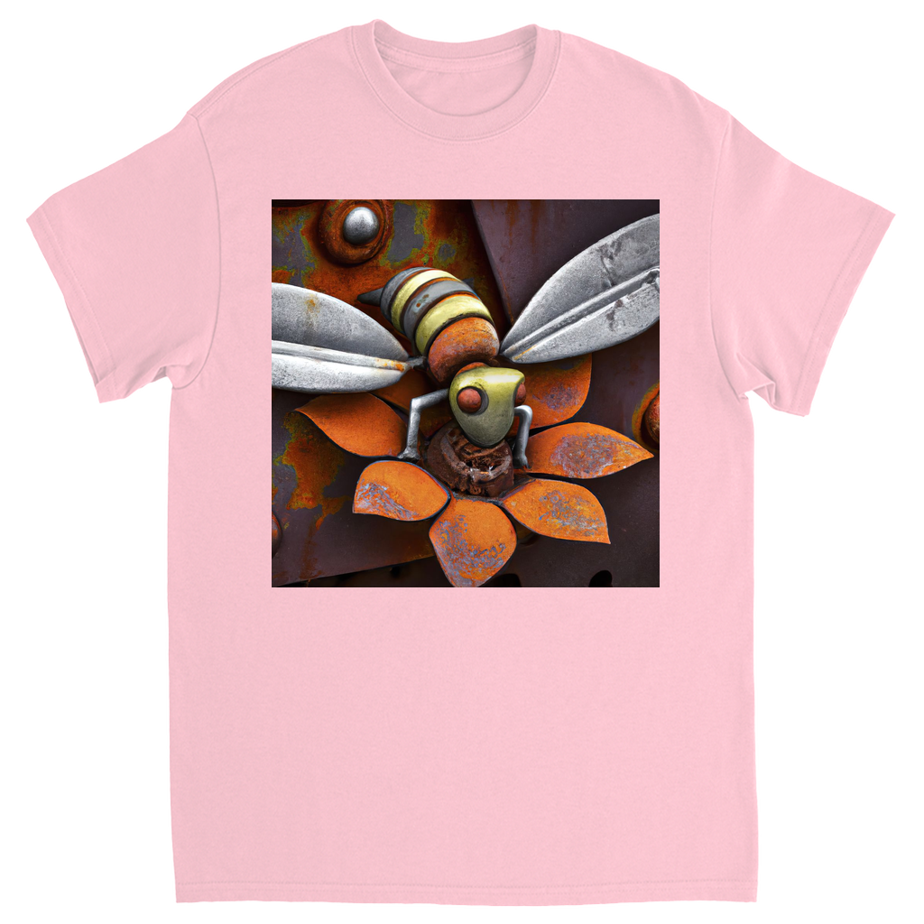 Rusted Bee 14 Unisex Adult T-Shirt Light Pink Shirts & Tops apparel Rusted Metal Bee 14
