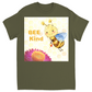 Pastel Bee Kind Unisex Adult T-Shirt Military Green Shirts & Tops apparel