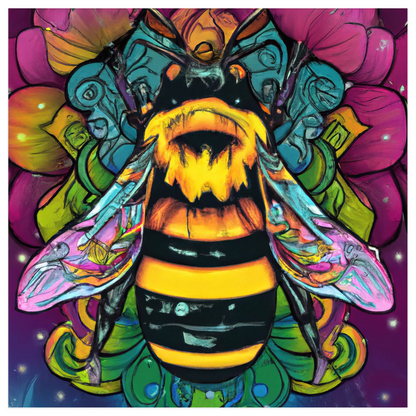 Psychic Bee Poster 12x12 inch 500044 - Home & Garden > Decor > Artwork > Posters, Prints, & Visual Artwork Poster Prints Psychic Bee