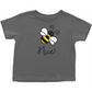 Bee Nice Toddler T-Shirt Charcoal Baby & Toddler Tops apparel