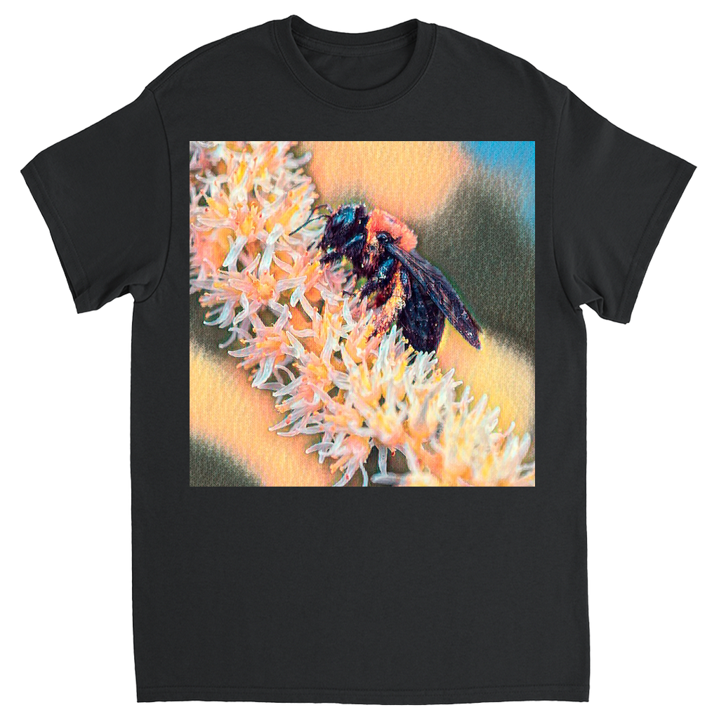 Muted Bee Unisex Adult T-Shirt Black Shirts & Tops