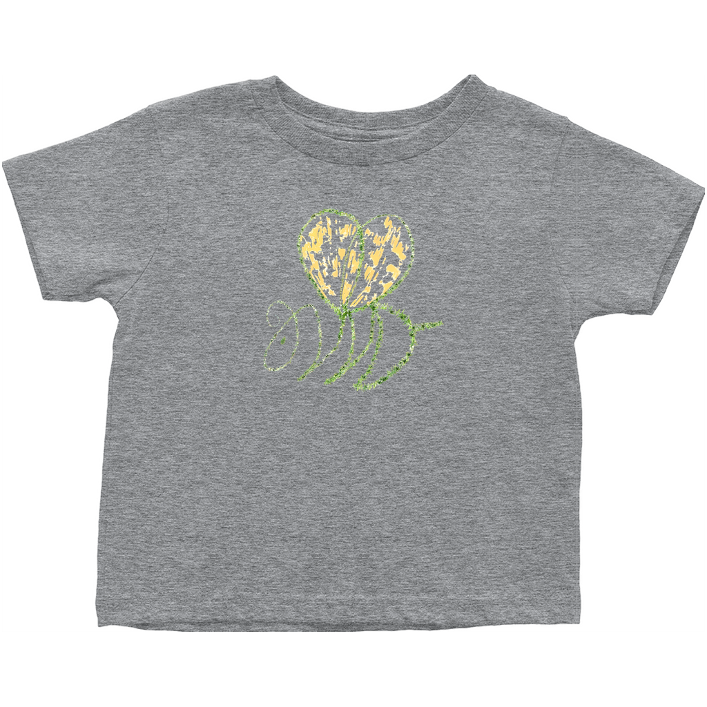 Leaf Bee Toddler T-Shirt Heather Grey Baby & Toddler Tops apparel