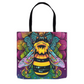 Psychic Bee Tote Bag 16x16 inch Shopping Totes bee tote bag gift for bee lover original art tote bag Psychic Bee totes zero waste bag