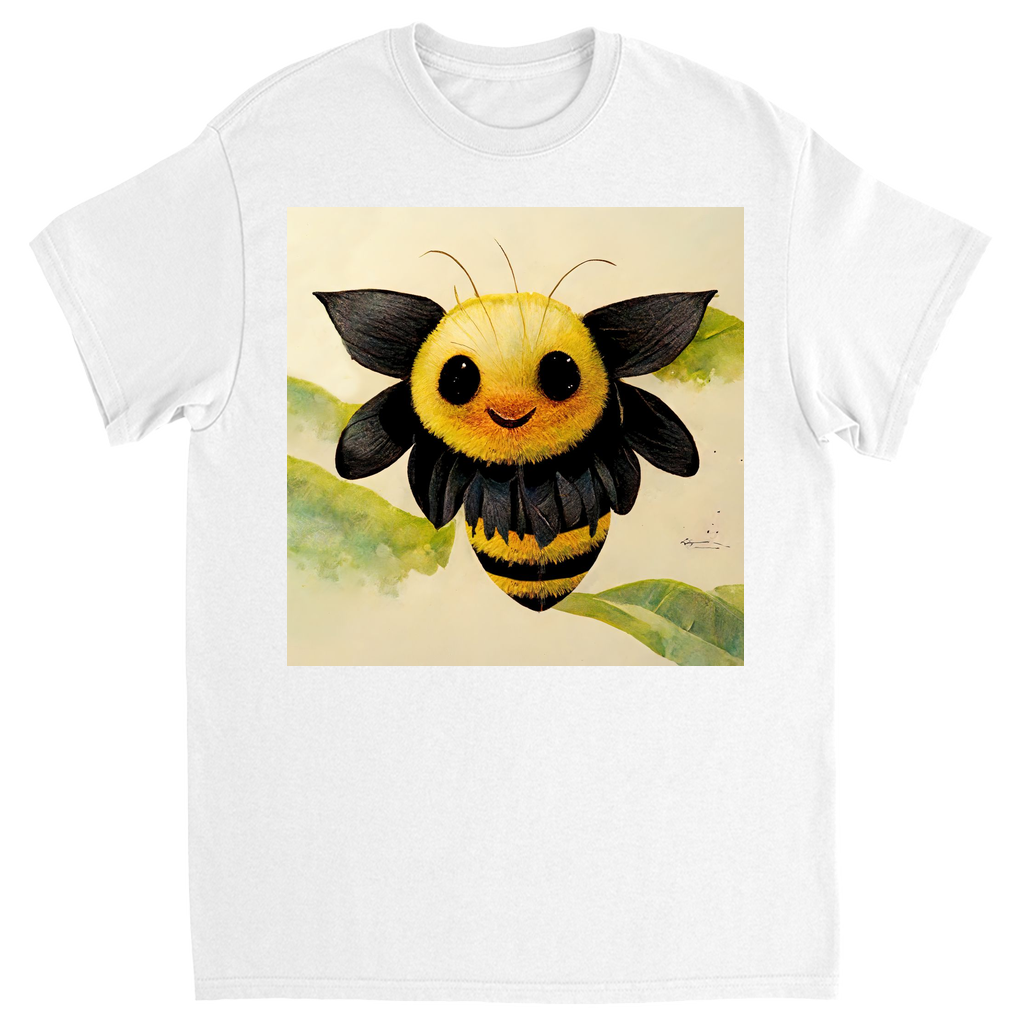Smiling Paper Bee Unisex Adult T-Shirt White Shirts & Tops apparel Smiling Paper Bee
