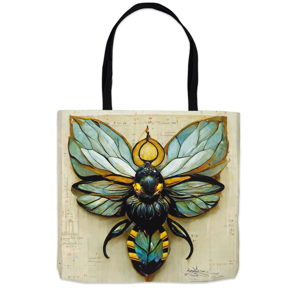 Paper Art Nouveau Bee Tote Bag 18x18 inch Shopping Totes bee tote bag gift for bee lover gifts original art tote bag Paper Art Nouveau Bee totes zero waste bag