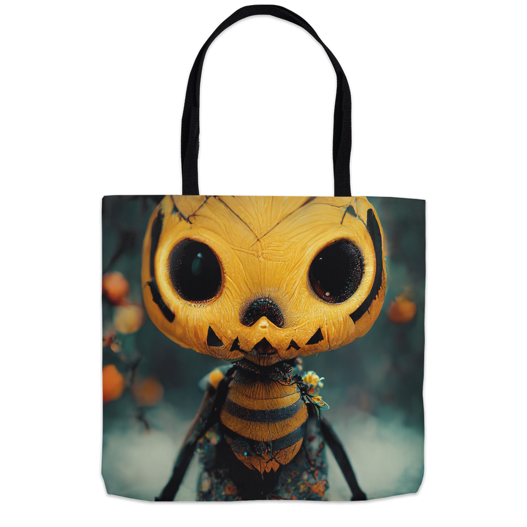 Trick or Treat Bee Halloween Tote Bag 18x18 inch Shopping Totes bee tote bag gift for bee lover halloween original art tote bag totes zero waste bag