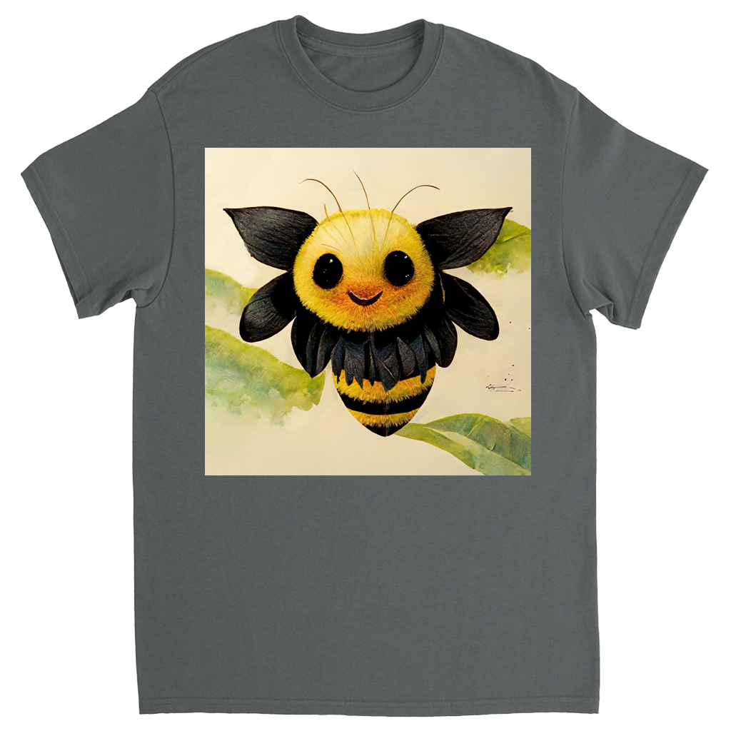 Smiling Paper Bee Unisex Adult T-Shirt Charcoal Shirts & Tops apparel Smiling Paper Bee