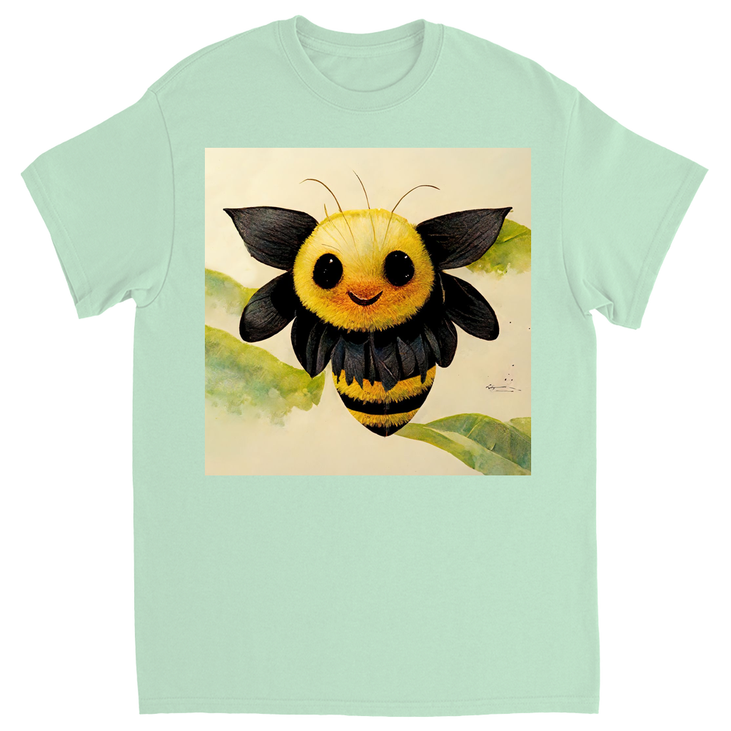 Smiling Paper Bee Unisex Adult T-Shirt Mint Shirts & Tops apparel Smiling Paper Bee