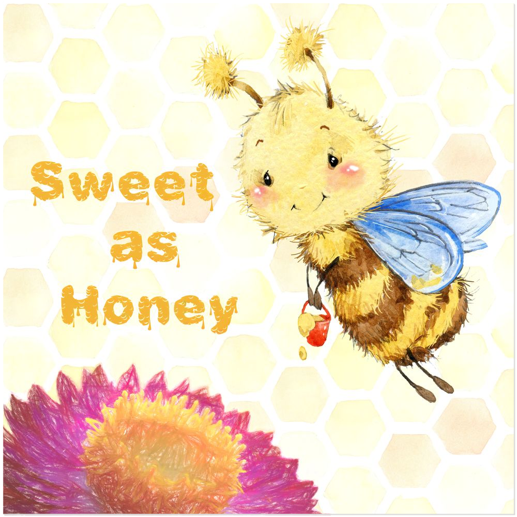 Pastel Sweet As Honey - Acrylic Print 20x20 inch Posters, Prints, & Visual Artwork Original Art