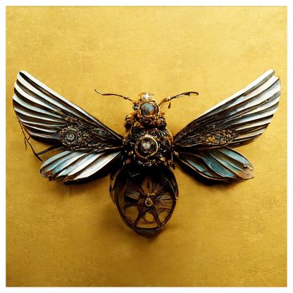 Steampunk Jewelry Bee Poster 12x12 inch 500044 - Home & Garden > Decor > Artwork > Posters, Prints, & Visual Artwork Poster Prints Steampunk Jewelry Bee
