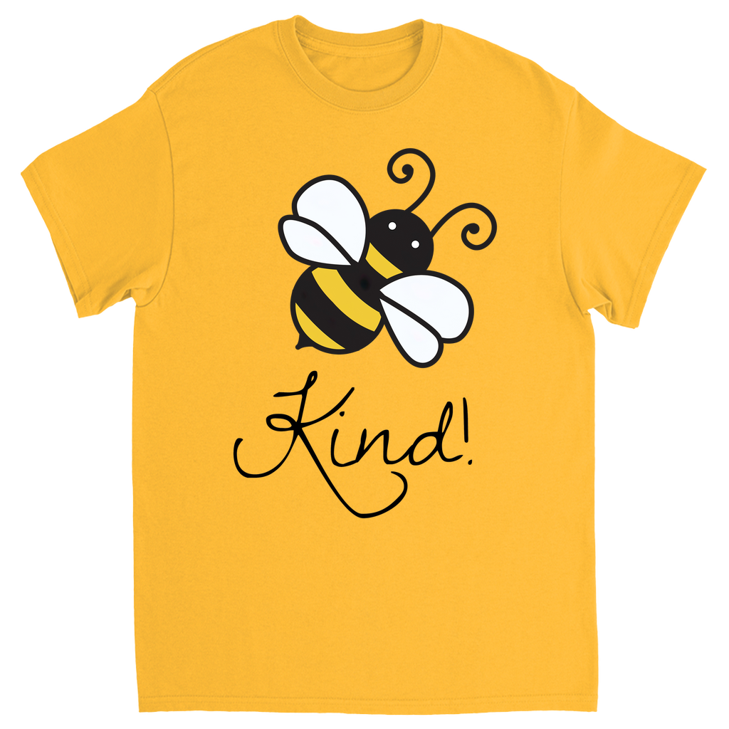 Bee Kind Unisex Adult T-Shirt Gold Shirts & Tops apparel