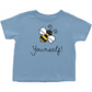 Bee Yourself Toddler T-Shirt Light Blue Baby & Toddler Tops apparel