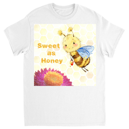 Pastel Sweet as Honey Unisex Adult T-Shirt White Shirts & Tops apparel