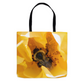 Bee in a Yellow Rose Tote Bag Shopping Totes bee tote bag gift for bee lover gifts original art tote bag totes zero waste bag