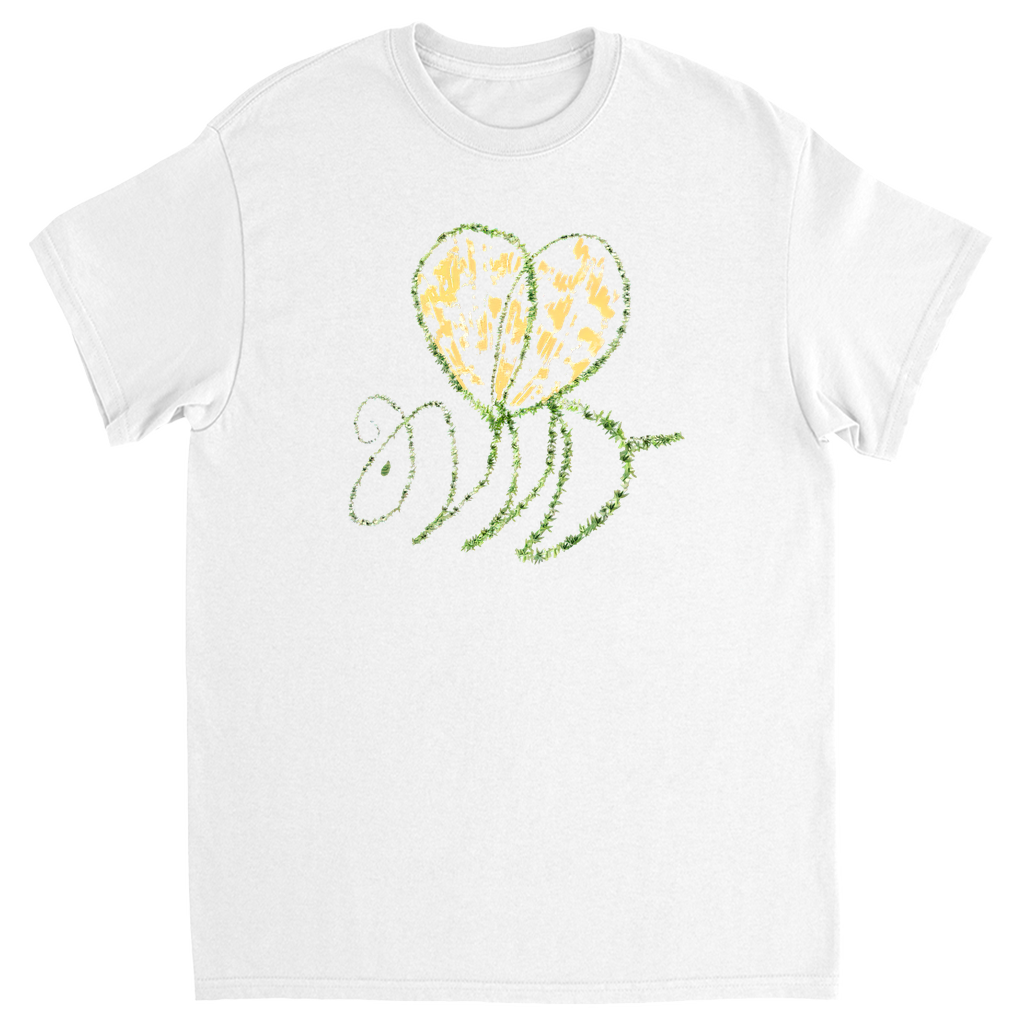 Leaf Bee Unisex Adult T-Shirt White Shirts & Tops apparel