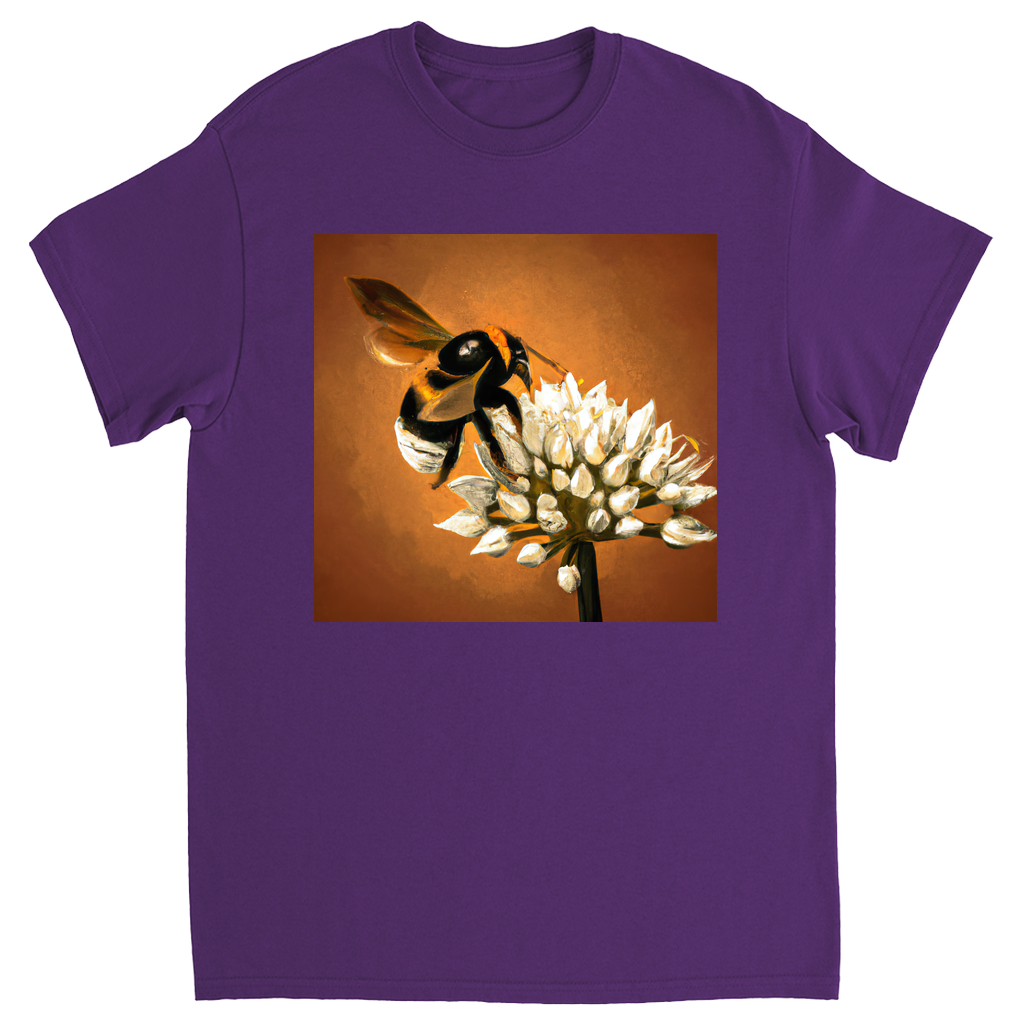 White Flower Welcoming Unisex Adult T-Shirt Purple Shirts & Tops apparel White Flower Welcoming