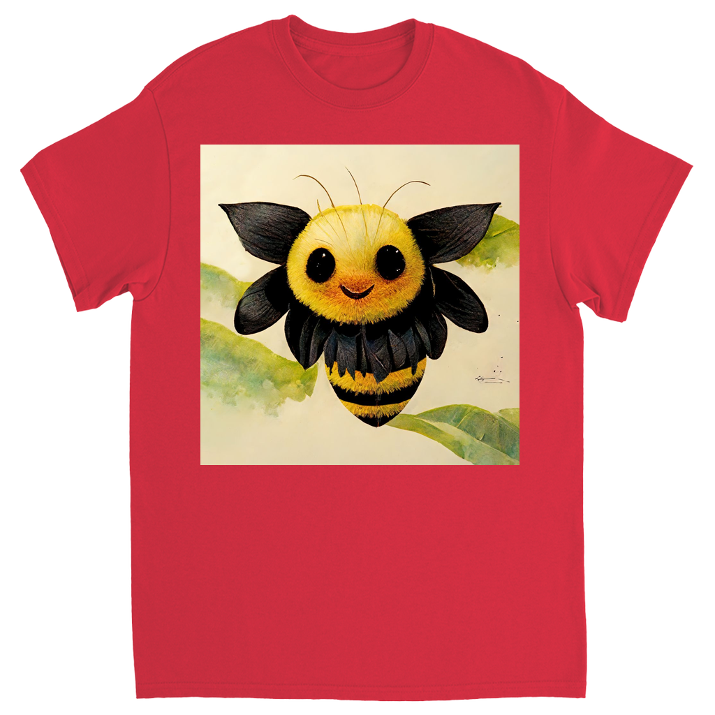 Smiling Paper Bee Unisex Adult T-Shirt Red Shirts & Tops apparel Smiling Paper Bee