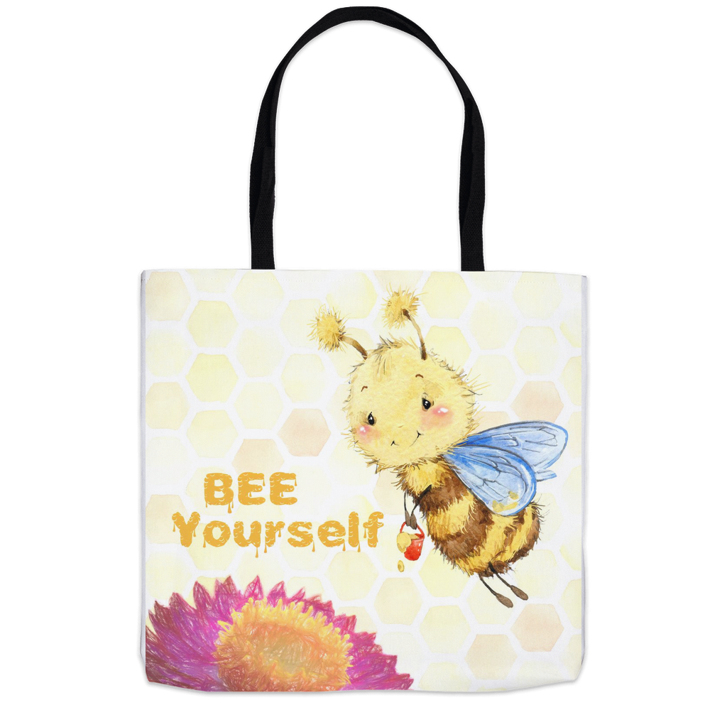 Pastel Bee Yourself Tote Bag 18x18 inch Shopping Totes bee tote bag gift for bee lover gifts original art tote bag totes zero waste bag