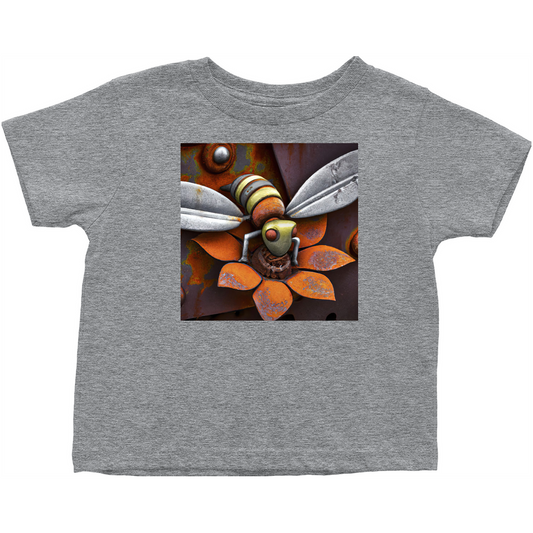 Rusted Bee 14 Toddler T-Shirt Heather Grey Baby & Toddler Tops apparel Rusted Metal Bee 14