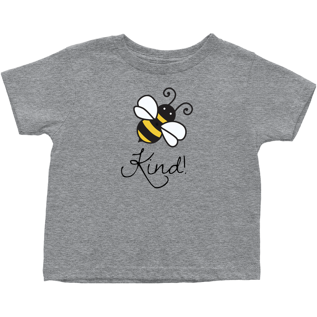 Bee Kind Toddler T-Shirt Heather Grey Baby & Toddler Tops apparel