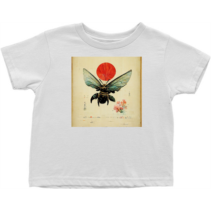 Vintage Japanese Bee with Sun Toddler T-Shirt White Baby & Toddler Tops apparel Vintage Japanese Bee with Sun