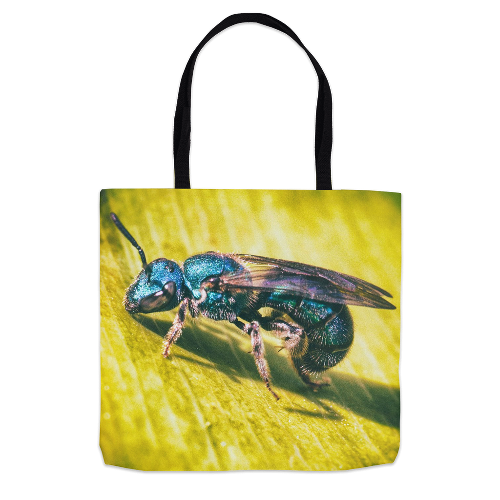 Green Wonder Bee Tote Bag 16x16 inch Shopping Totes bee tote bag gift for bee lover gifts original art tote bag totes zero waste bag