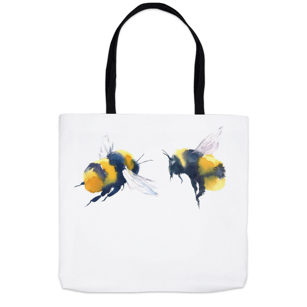 Friendly Flying Bees Tote Bag 18x18 inch Shopping Totes bee tote bag gift for bee lover gifts original art tote bag totes zero waste bag