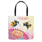 Cheerful Bee Friends Tote Bag Shopping Totes bee tote bag gift for bee lover gifts original art tote bag totes zero waste bag