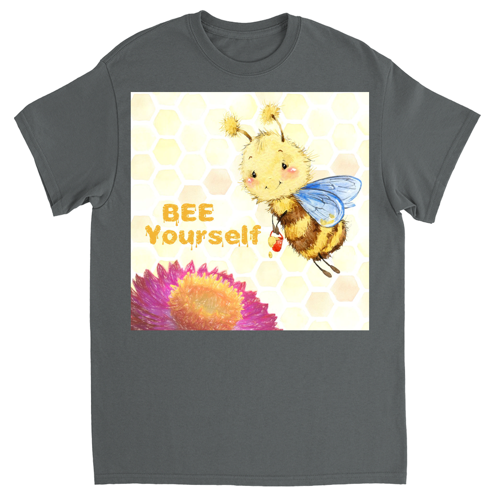 Pastel Bee Yourself Unisex Adult T-Shirt Charcoal Shirts & Tops apparel