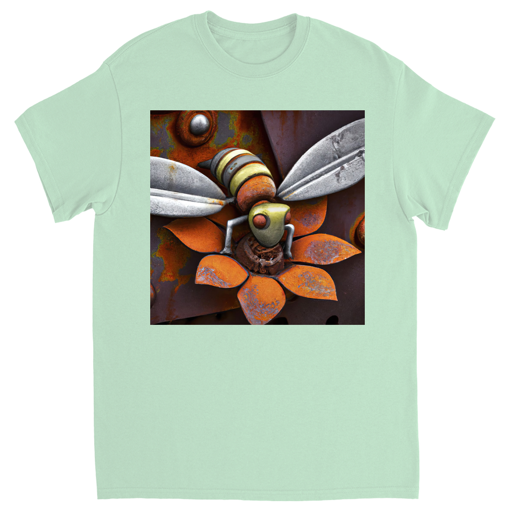 Rusted Bee 14 Unisex Adult T-Shirt Mint Shirts & Tops apparel Rusted Metal Bee 14