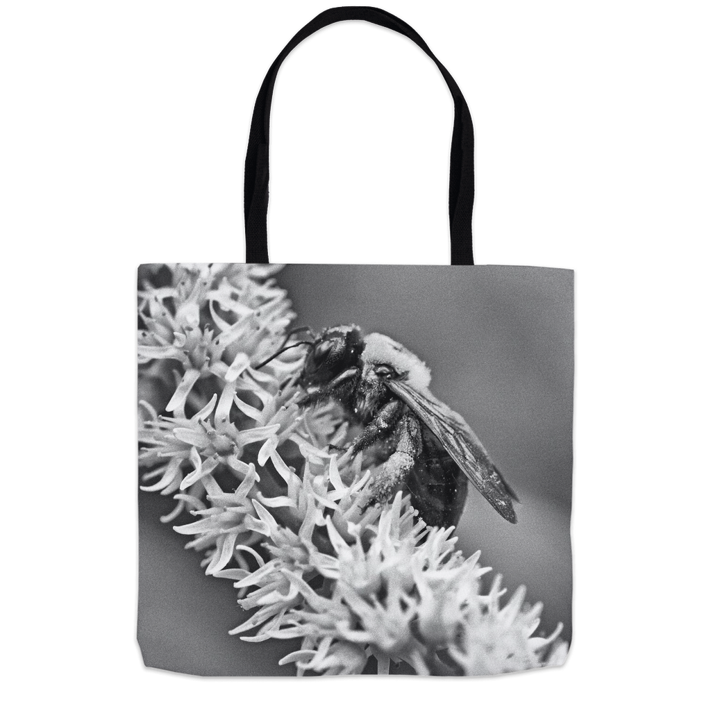 B&W Bee Tote Bag Shopping Totes bee tote bag gift for bee lover gifts original art tote bag totes zero waste bag