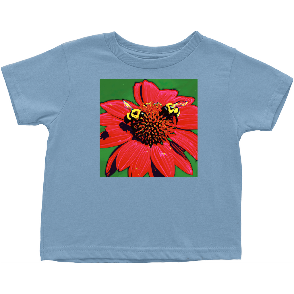 Red Sun Bees Toddler T-Shirt Light Blue Baby & Toddler Tops apparel Red Sun Bees