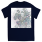 Fairy Tale Bee in Purple Unisex Adult T-Shirt Navy Blue Shirts & Tops apparel