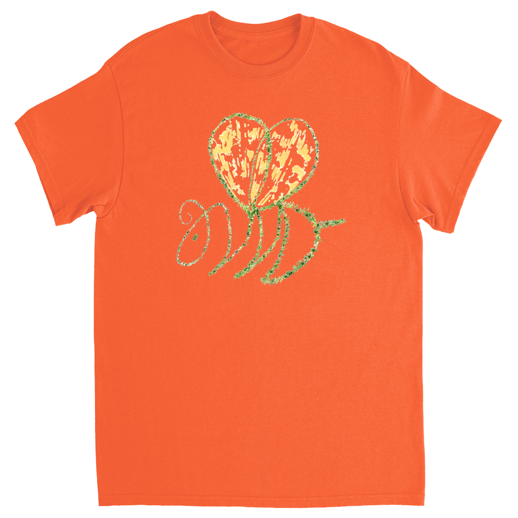 Leaf Bee Unisex Adult T-Shirt Orange Shirts & Tops apparel