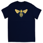 Deep Yellow Doodle Bee Unisex Adult T-Shirt Navy Blue Shirts & Tops apparel