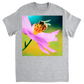 Bee on Delicate Purple Flower Unisex Adult T-Shirt Sport Grey Shirts & Tops apparel