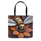 Rusted Bee 14 Tote Bag Shopping Totes bee tote bag gift for bee lover original art tote bag Rusted Metal Bee 14 totes zero waste bag