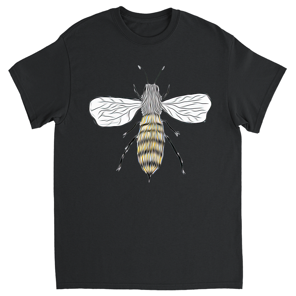 Furry Pet Bee Unisex Adult T-Shirt Black Shirts & Tops apparel