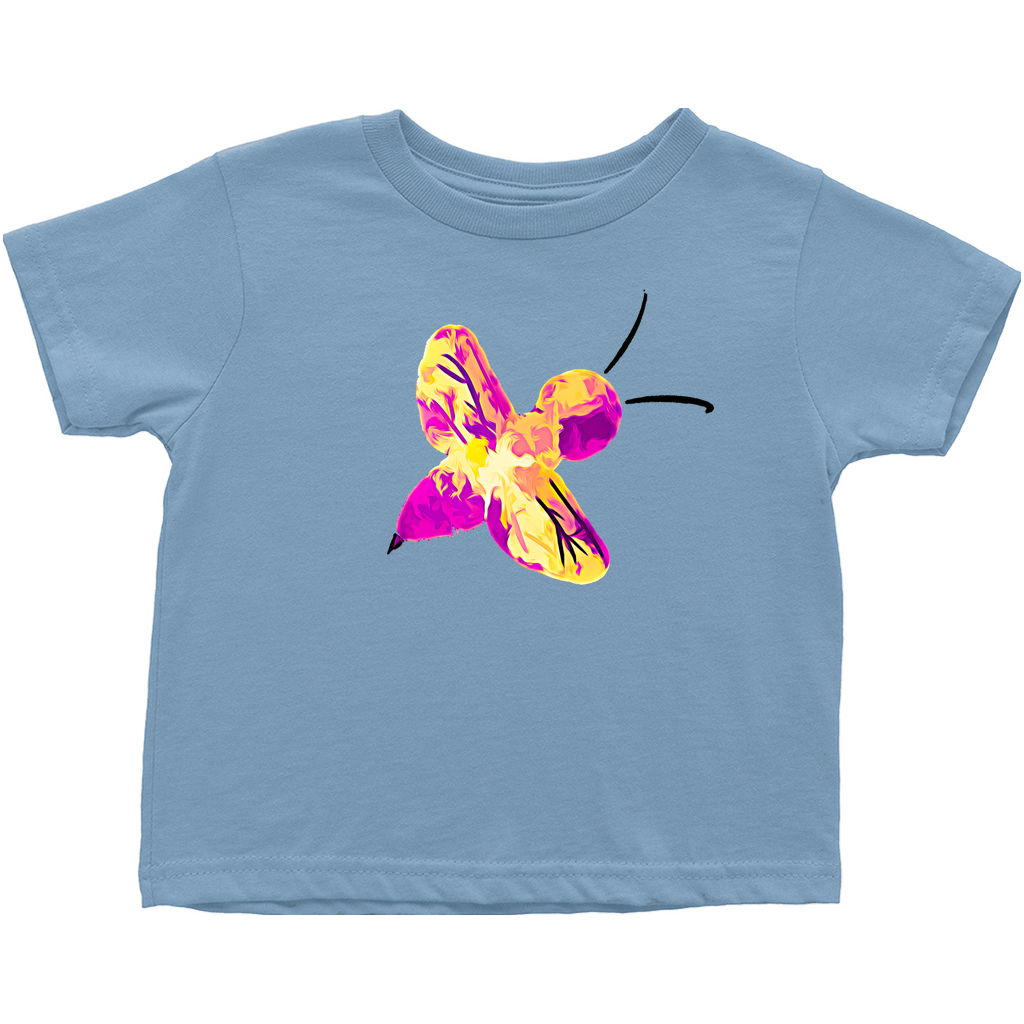 Abstract Pink and Yellow Bee Toddler T-Shirt Light Blue Baby & Toddler Tops apparel