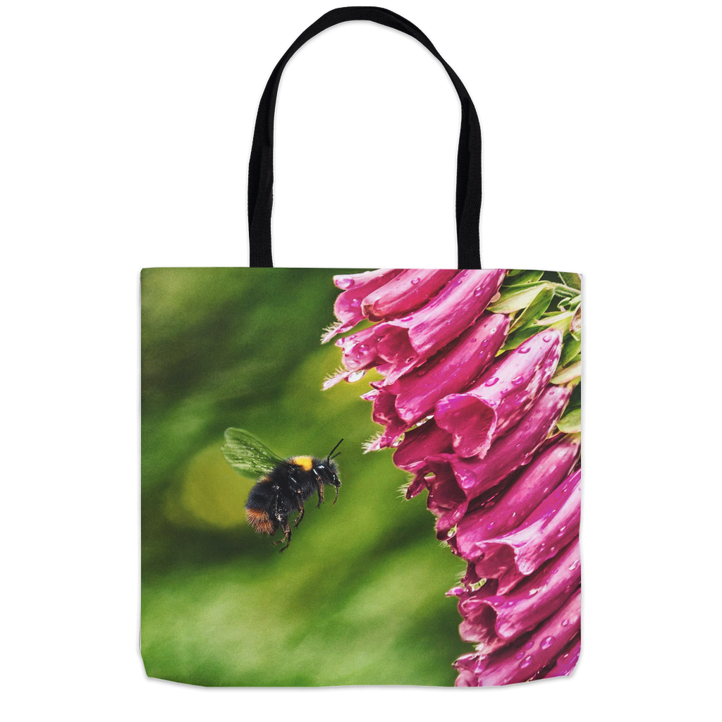 Bees & Bells Tote Bag 18x18 inch Shopping Totes bee tote bag gift for bee lover gifts original art tote bag totes zero waste bag