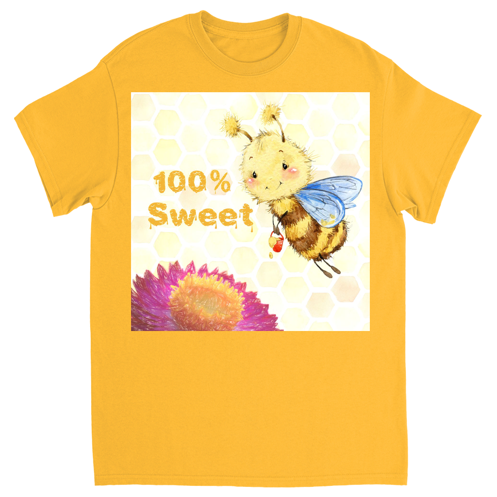 Pastel 100% Sweet Unisex Adult T-Shirt Gold Shirts & Tops apparel