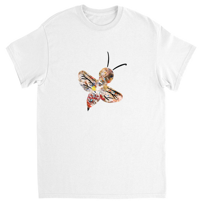 Abstract Crayon Bee Unisex Adult T-Shirt White Shirts & Tops apparel
