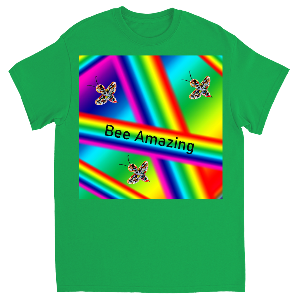 Bee Amazing Rainbow Unisex Adult T-Shirt Irish Green Shirts & Tops apparel