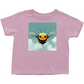 Happy Blue Cartoon Bee Toddler T-Shirt Pink Baby & Toddler Tops apparel Happy Blue Cartoon Bee