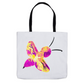 Abstract Pink and Yellow Bee Tote Bag 16x16 inch Shopping Totes bee tote bag gift for bee lover gifts original art tote bag totes zero waste bag