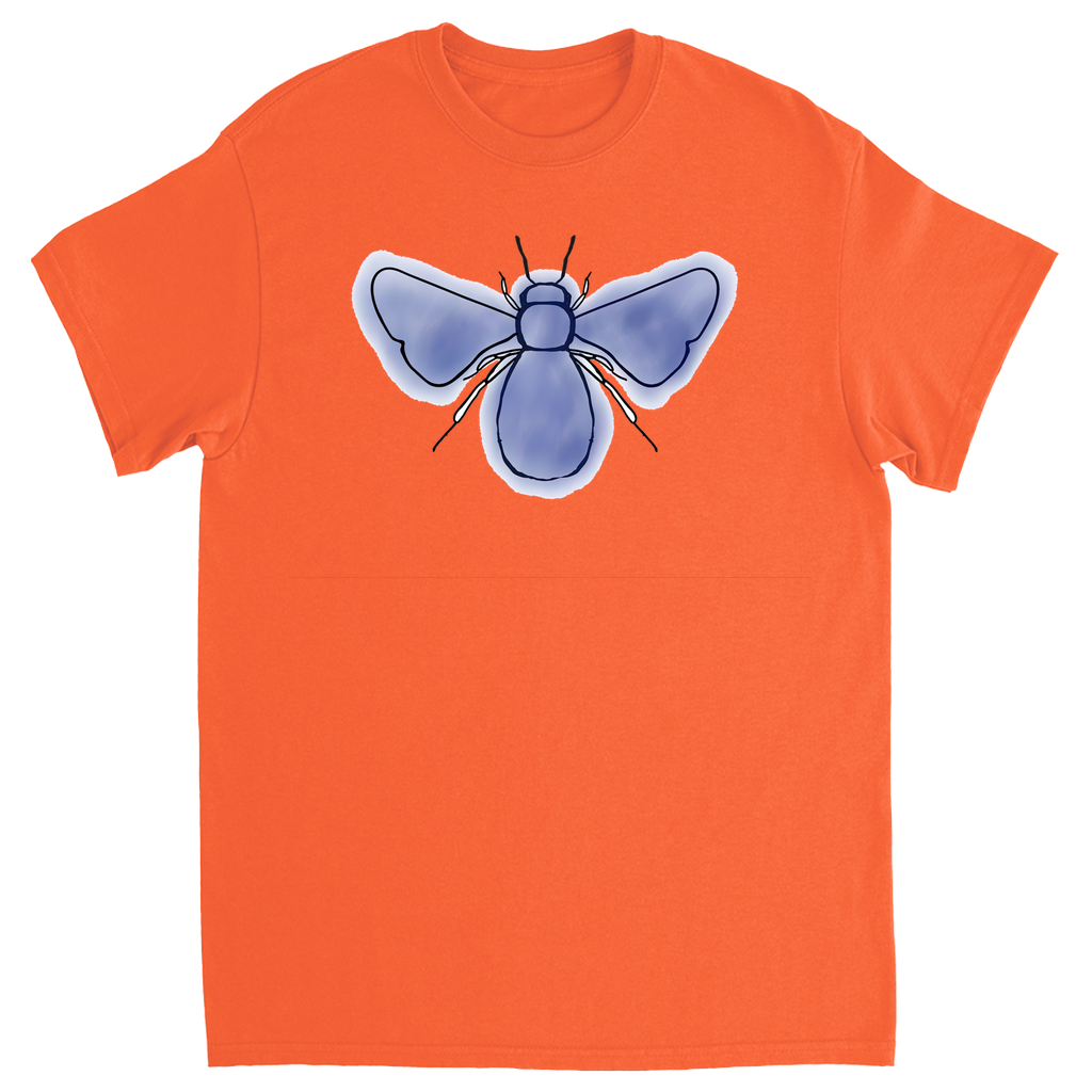 Blue Bee Unisex Adult T-Shirt Orange Shirts & Tops apparel
