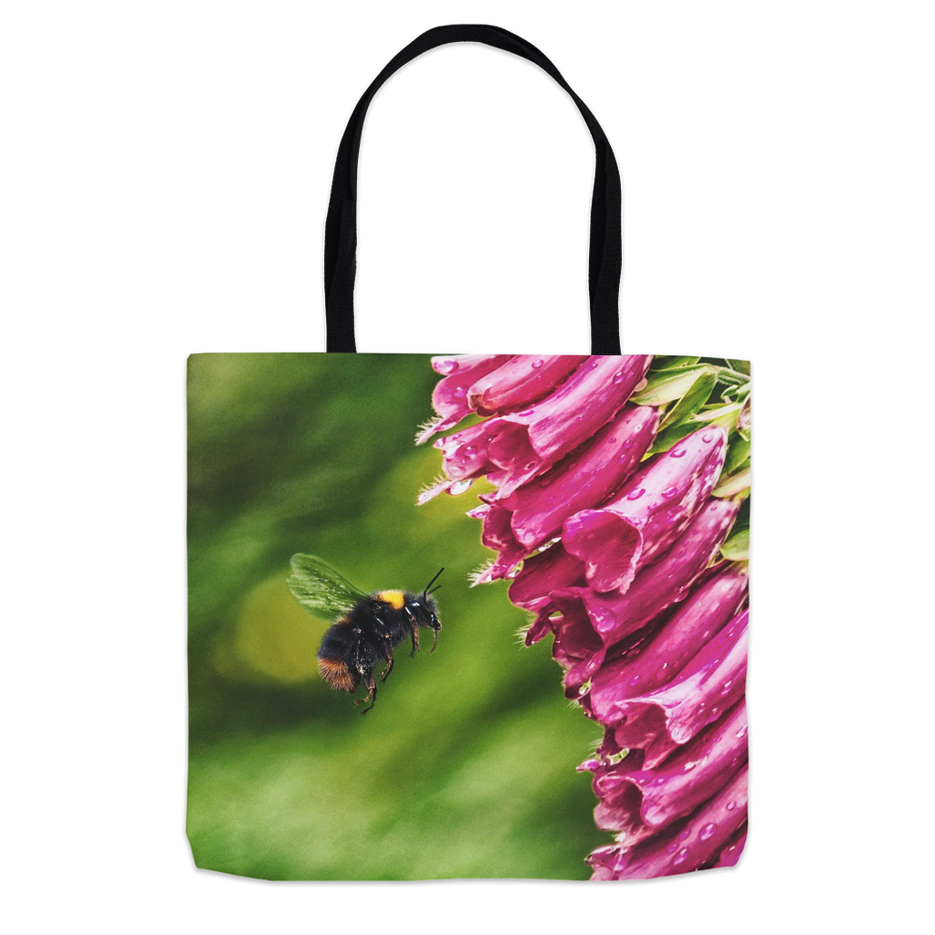 Bees & Bells Tote Bag 16x16 inch Shopping Totes bee tote bag gift for bee lover gifts original art tote bag totes zero waste bag