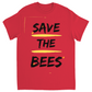 Save the Bees Outlined Unisex Adult T-Shirt Red Shirts & Tops