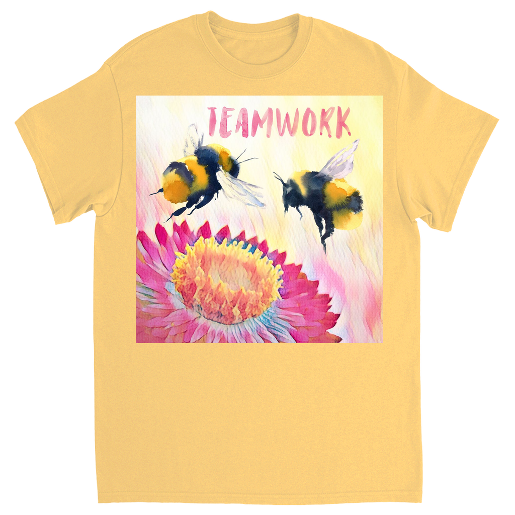 Cheerful Teamwork Unisex Adult T-Shirt Yellow Haze Shirts & Tops apparel